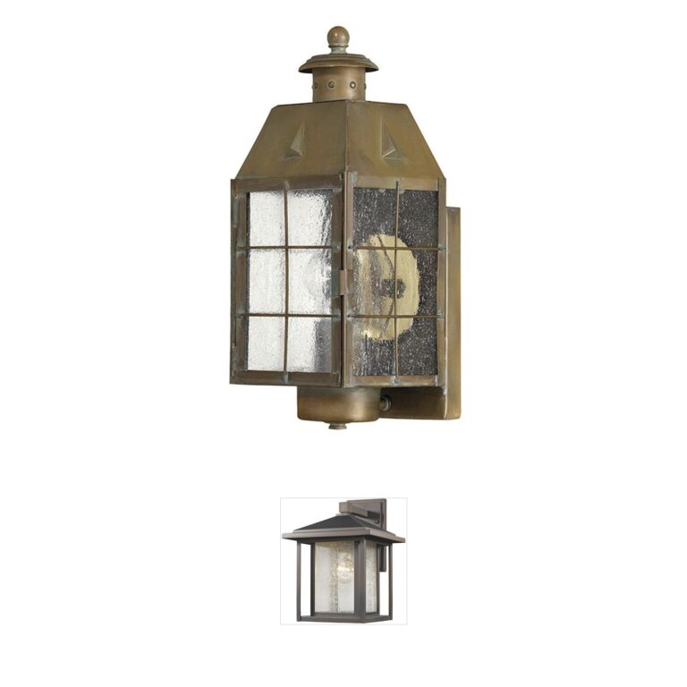 Hinkley Heritage Nantucket Aged Brass Outdoor Wall Lantern