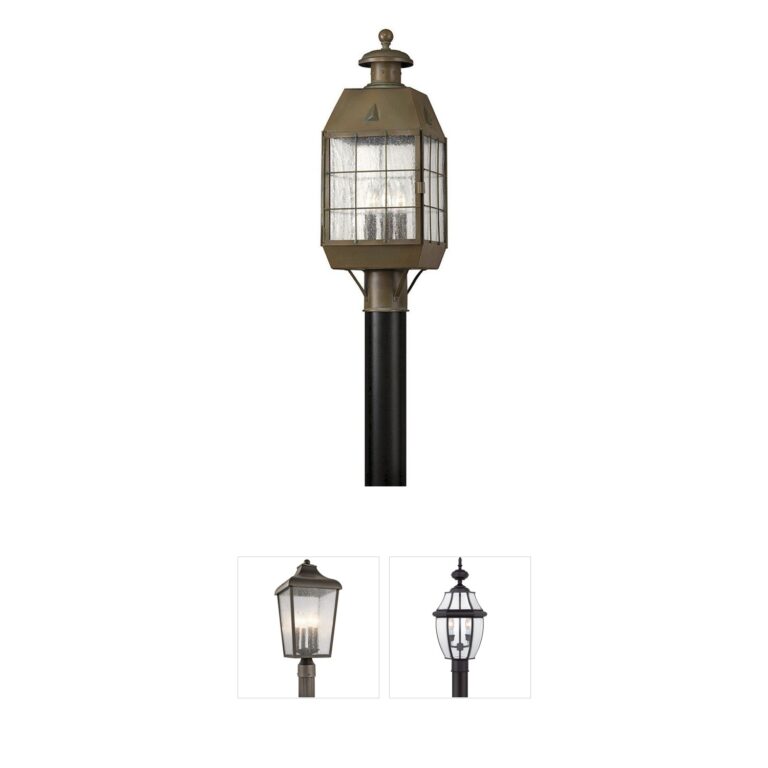 Hinkley Heritage Nantucket Large Aged Brass Post Top Lantern