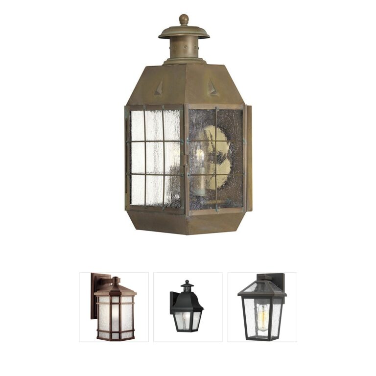 Hinkley Heritage Nantucket Aged Brass Outdoor Wall Lantern