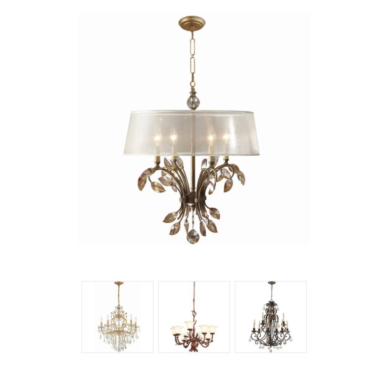 Uttermost Alenya Burnished Gold Chandelier