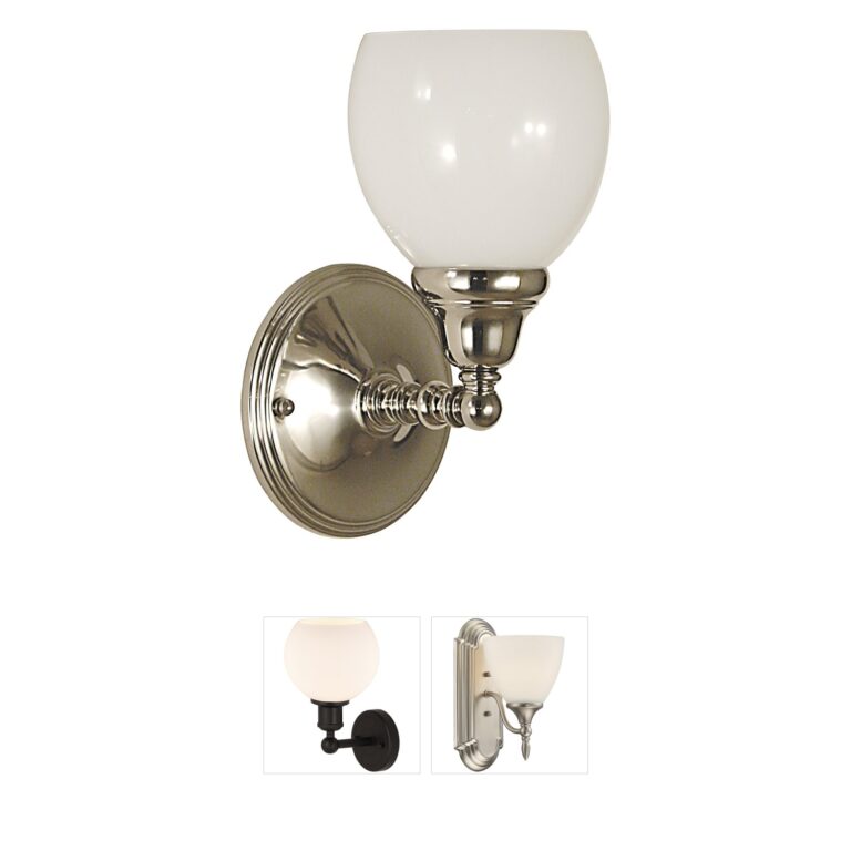 Framburg Sheraton Polished Silver Wall Sconce