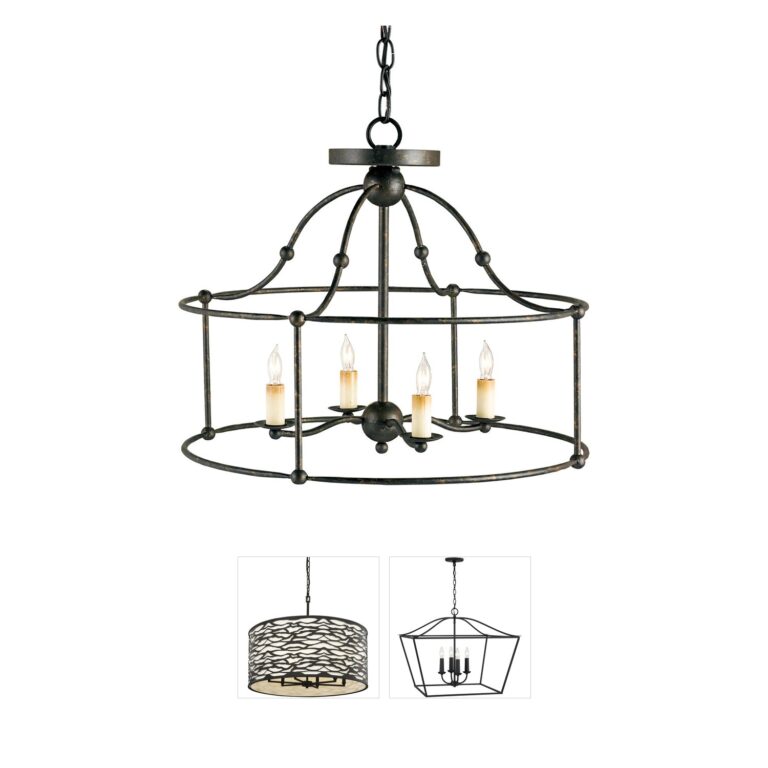 Currey & Company Fitzjames Mayfair Wrought Iron Pendant