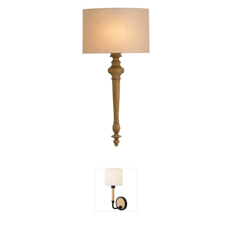 Currey & Company Jargon Antiquity Gold Wood and Iron Wall Sconce