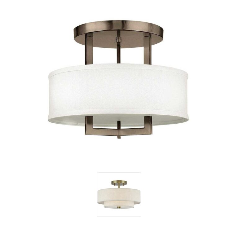 Hinkley Hampton Brushed Bronze Semi-Flush Mount