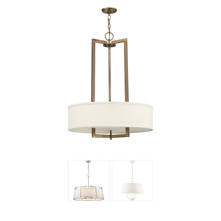 Hinkley Hampton Brushed Bronze 3-Light Chandelier