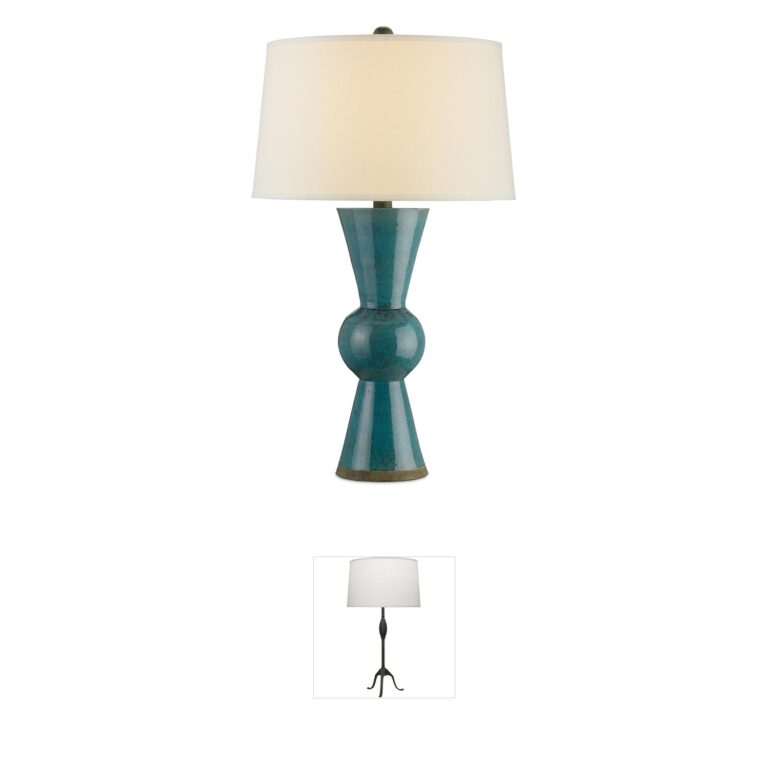 Currey & Company Upbeat Teal Terracotta Table Lamp