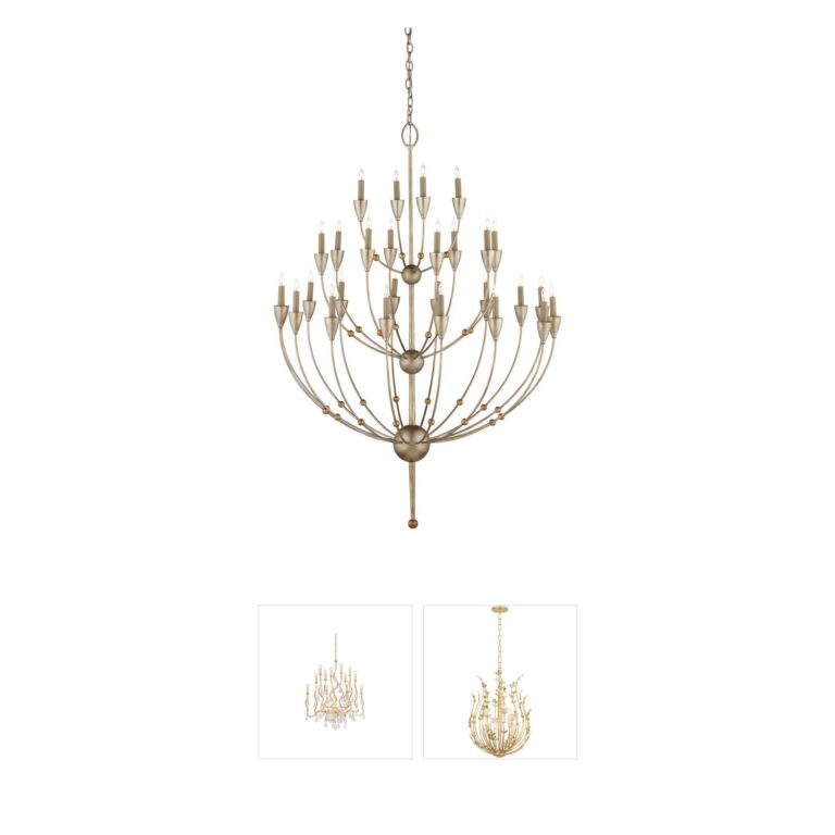 Currey & Company Paradox Wrought Iron Chandelier