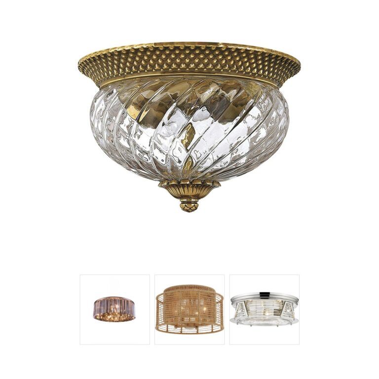 Hinkley Plantation 12" Burnished Brass Flush Mount