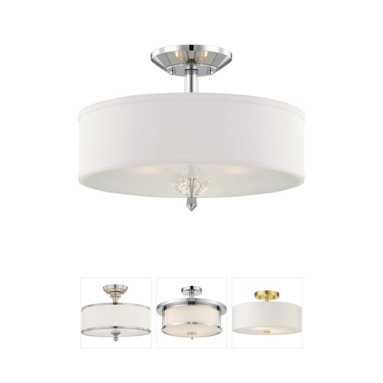 Designers Fountain Palatial Chrome Semi-Flush Mount