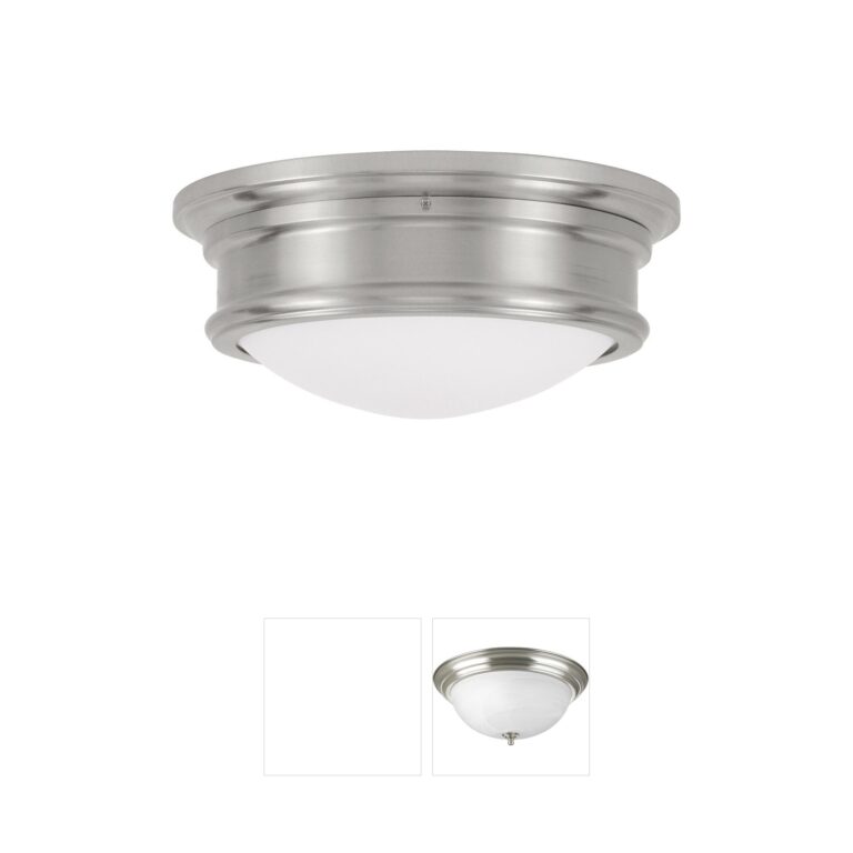 Livex Lighting Astor Collection Brushed Nickel Flush Mount
