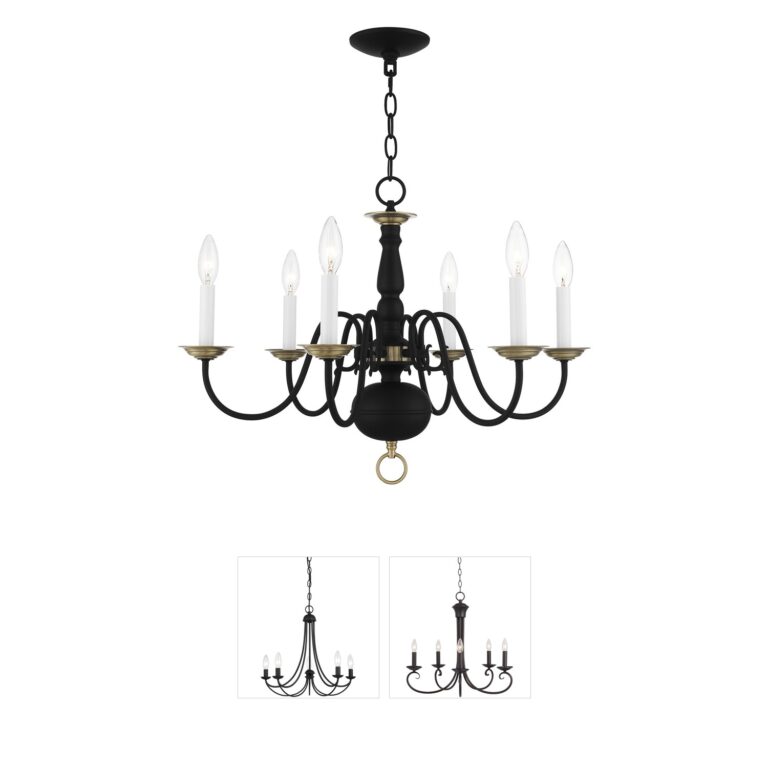Livex Lighting Williamsburg Steel Chandelier