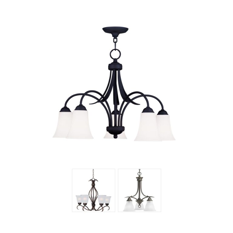 Livex Lighting Ridgedale Black Steel Chandelier
