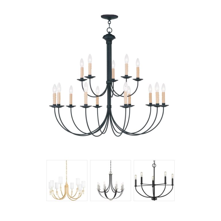 Livex Lighting Heritage Collection Black Steel Chandelier