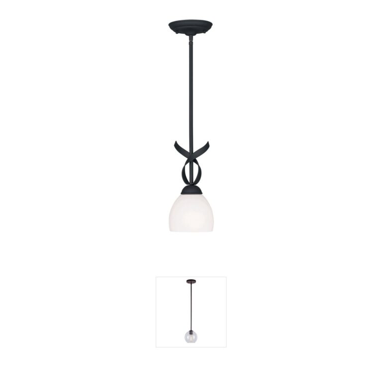Livex Lighting Brookside Black Steel Mini Pendant