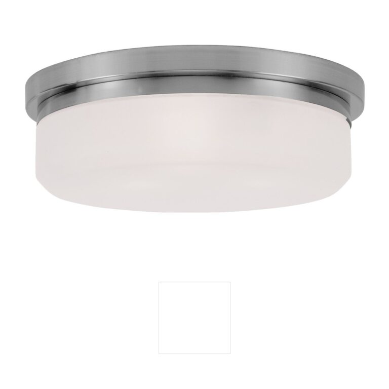 Livex Lighting Stratus Brushed Nickel Wall Sconce with Hand Blown Satin White Glass