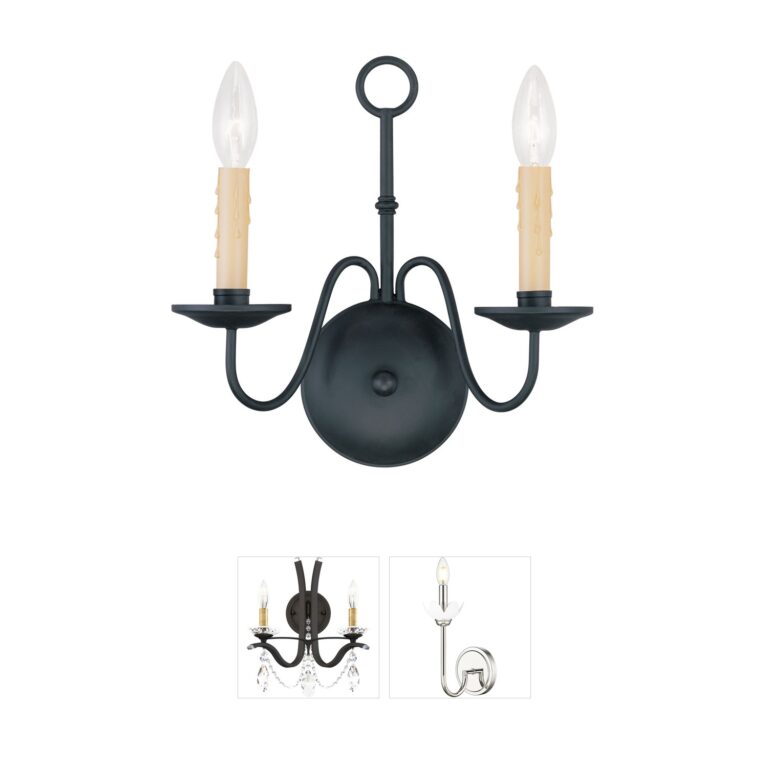 Livex Lighting Heritage Collection Black Steel Wall Sconce