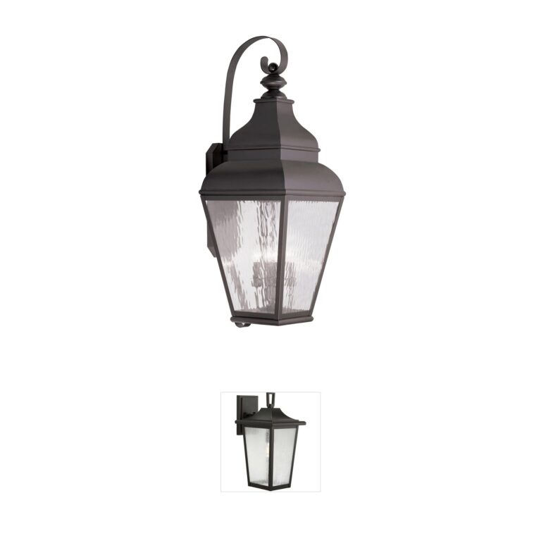Livex Lighting Exeter Hand-Crafted Bronze Solid Brass Outdoor Wall Lantern