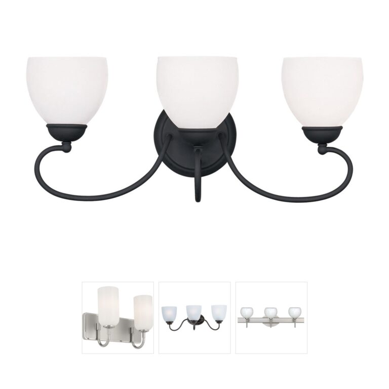 Livex Lighting Brookside Black Steel 3-Light Vanity