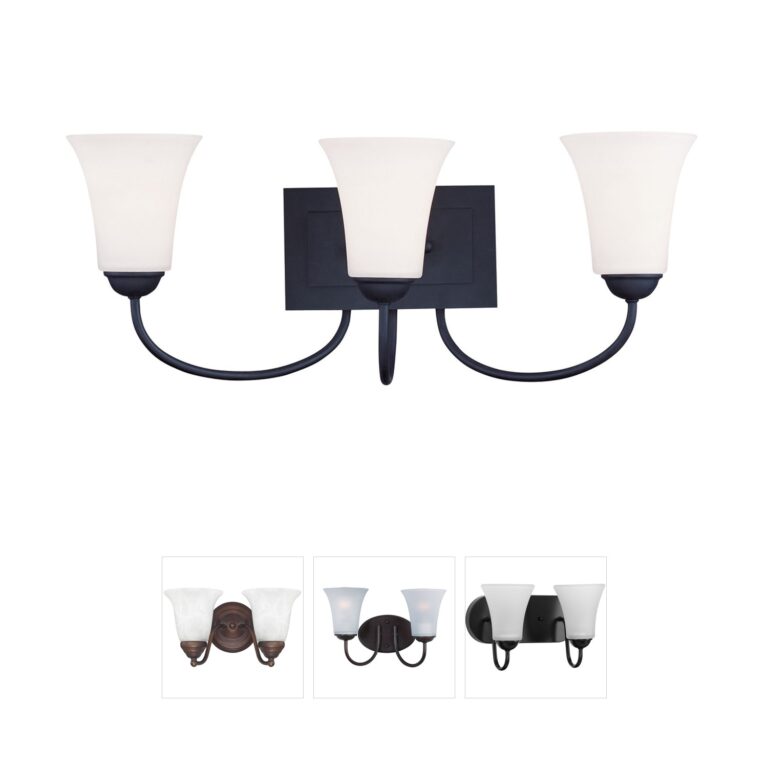 Livex Lighting Ridgedale 3-Light Black Steel Vanity Light