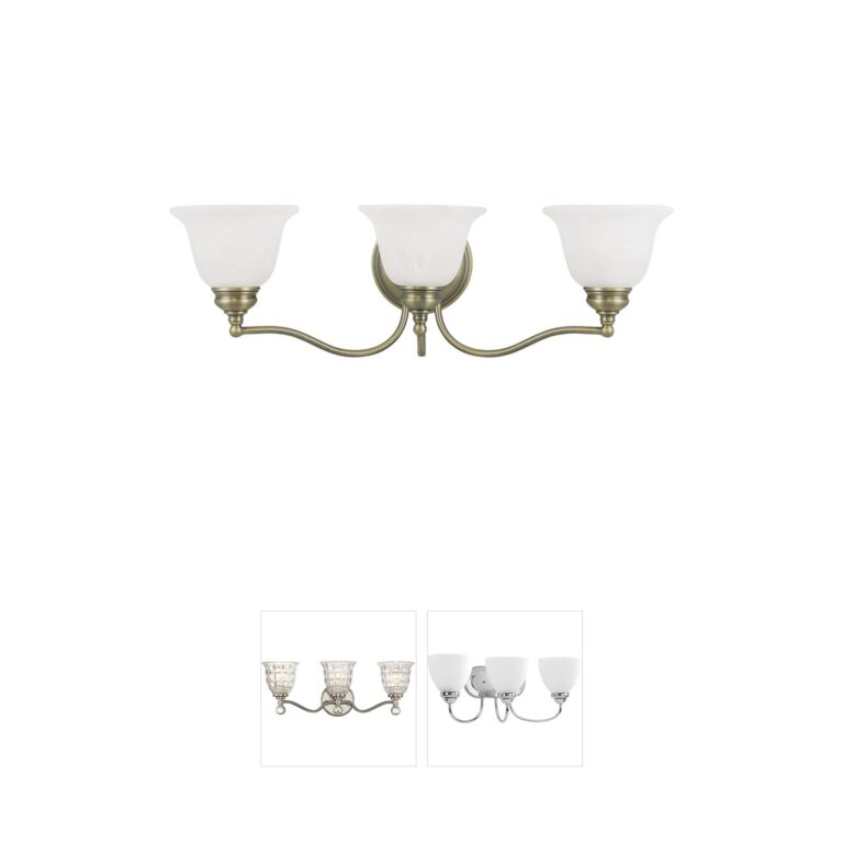 Livex Lighting Essex 3-Light Antique Brass Vanity Light