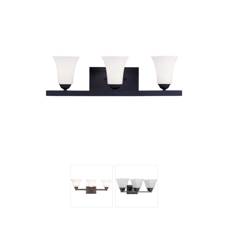 Livex Lighting Ridgedale 3-Light Black Steel Vanity Light