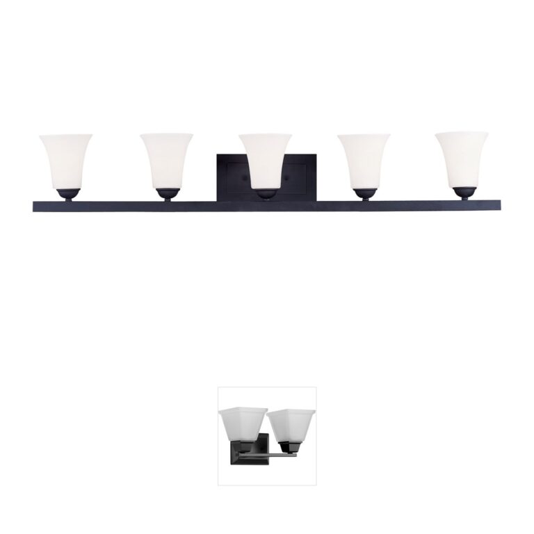 Livex Lighting Ridgedale Black Steel 5-Light Vanity
