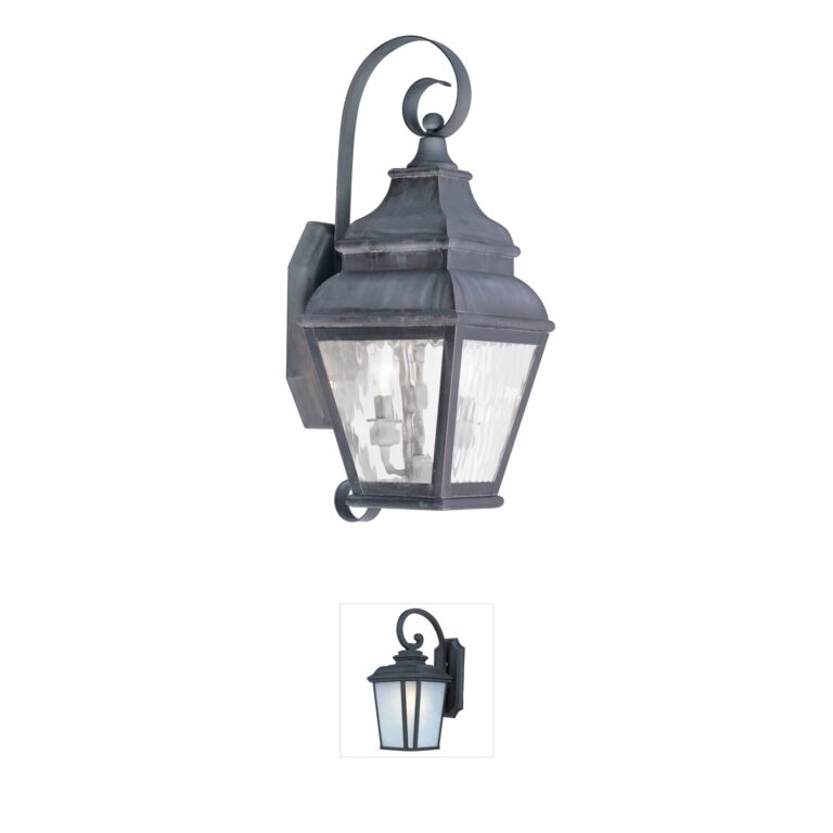 Livex Lighting Exeter Collection Solid Brass Outdoor Wall Lantern