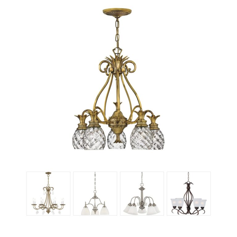 Hinkley Plantation Burnished Brass Chandelier