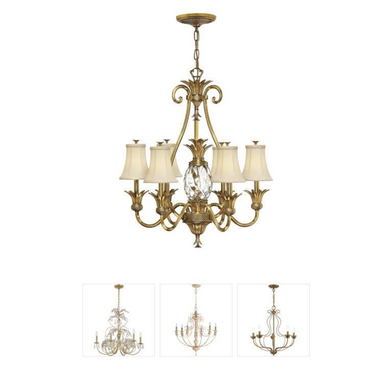 Hinkley Plantation Solid Brass Chandelier