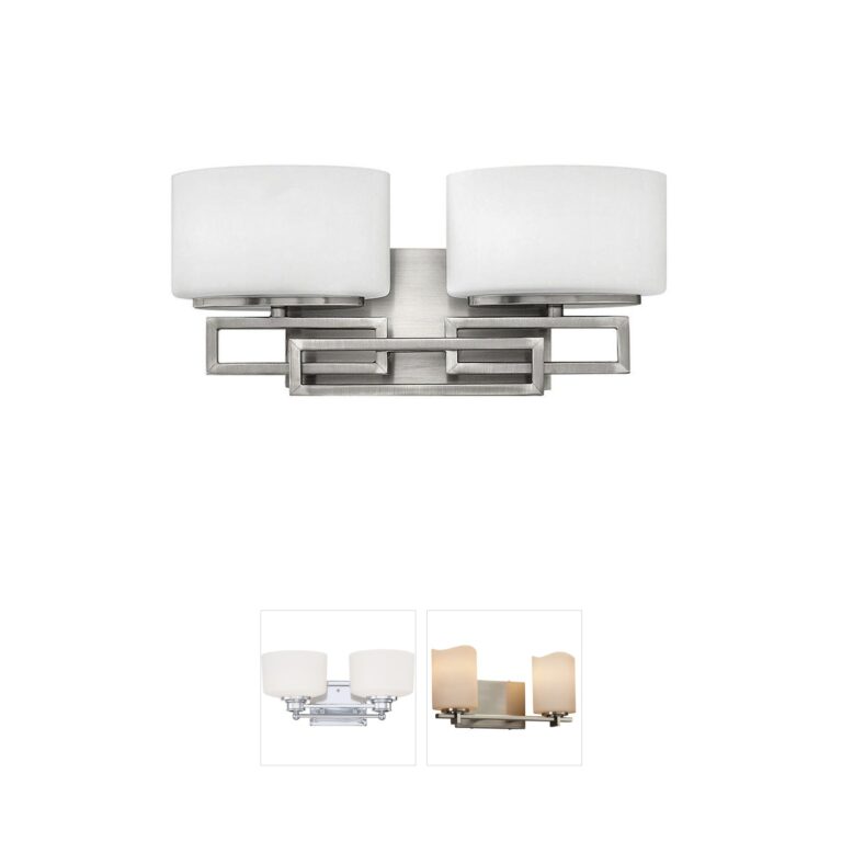 Hinkley Lanza Antique Nickel 2-Light Vanity Light