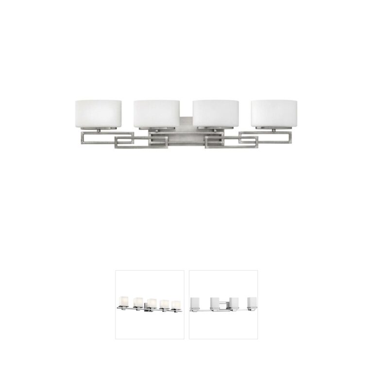 Hinkley Lighting Lanza Four-Light Metal Vanity in Antique Nickel