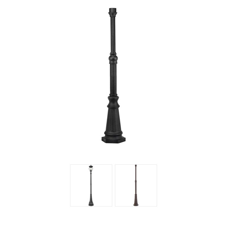 Hinkley Surface Mount 6.5' Cast Aluminum Outdoor Post in Black