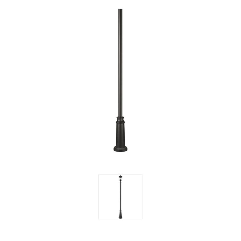 Hinkley Surface Mount 8-Foot Aluminum Post in Black