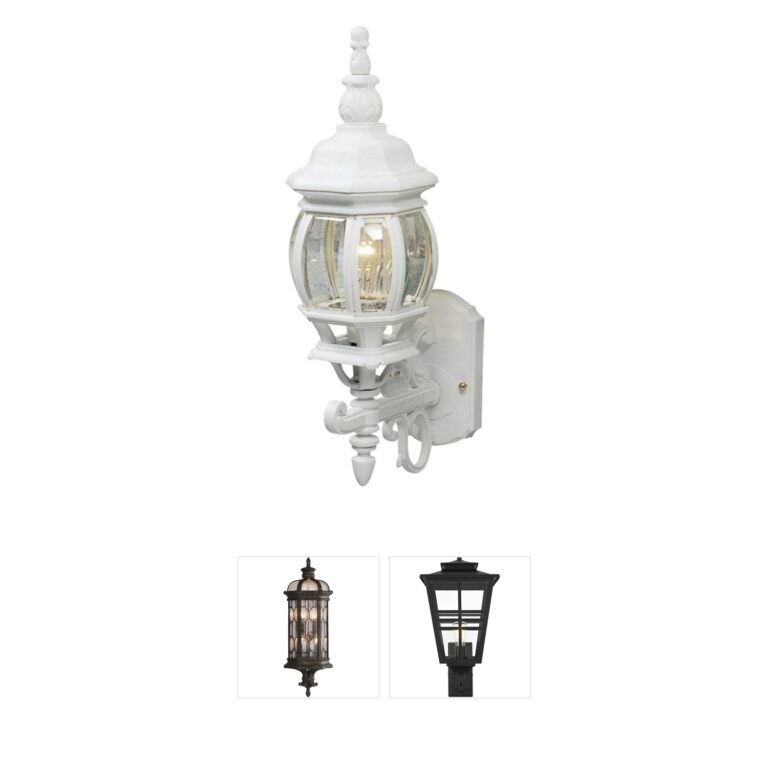 Artcraft Lighting Classico White Cast Aluminum Outdoor Wall Lantern