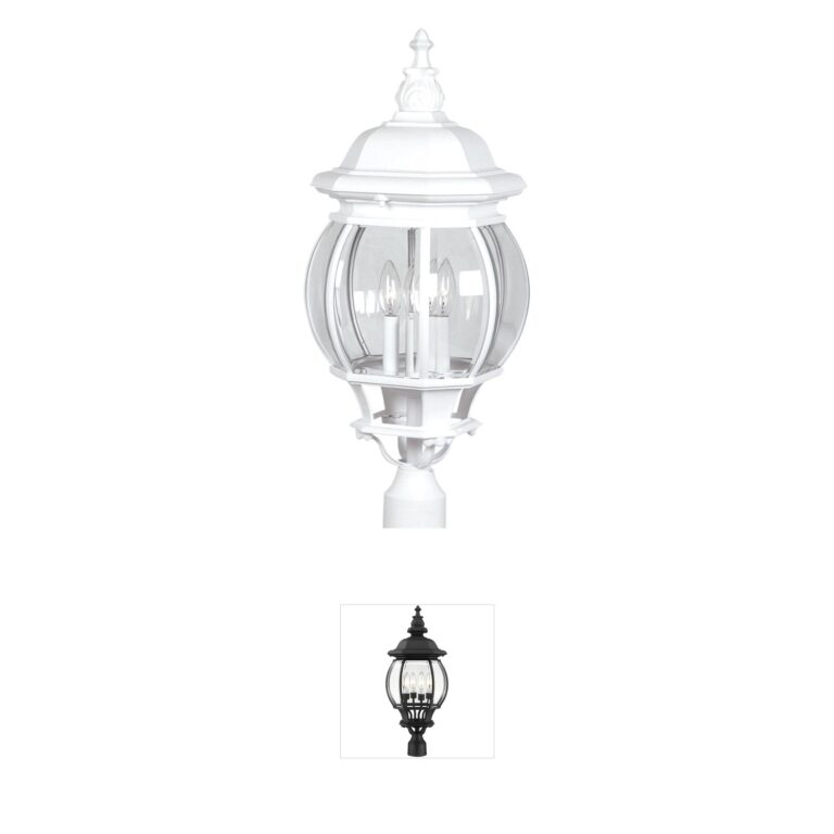 Artcraft Classico White Cast Aluminum Outdoor Post Light