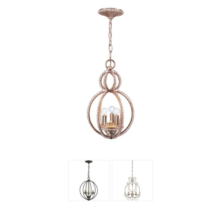 Crystorama Garland Steel Mini Chandelier in Distressed Twilight
