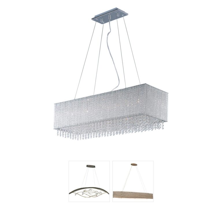 ET2 Spiral Polished Chrome Linear Island Light