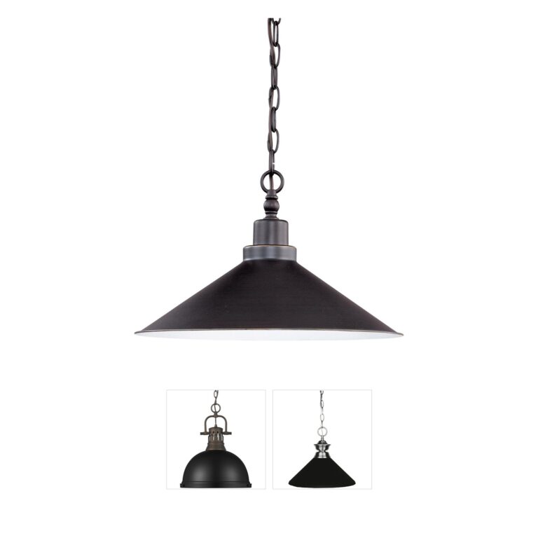 Nuvo Lighting Bridgeview 1-Light Mission Dust Bronze Iron Pendant
