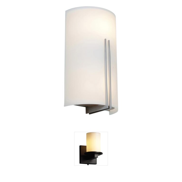 Access Lighting Prong Brushed Steel Wall Sconce