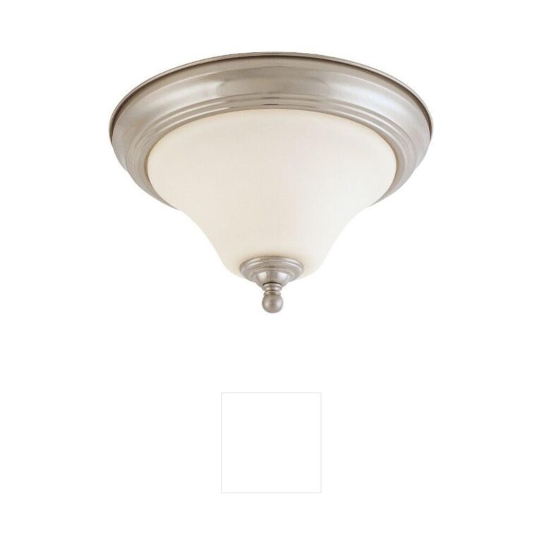 Nuvo Lighting Dupont Brushed Nickel Satin White Glass Flush Mount