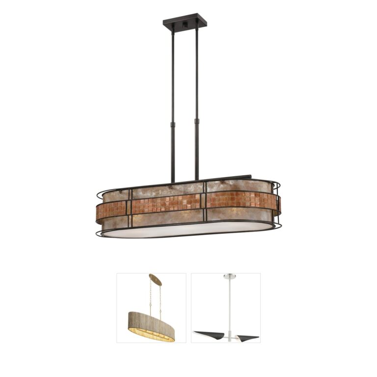 Quoizel Laguna Renaissance Copper Island Light with Mica Shade