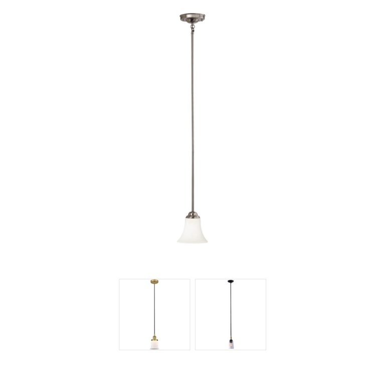 Nuvo Lighting Dupont Collection Brushed Nickel Mini Pendant with Satin White Glass