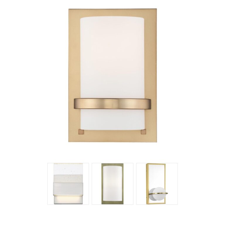 Minka-Lavery Fieldale Lodge 1-Light Honey Gold Wall Sconce with Etched White Glass