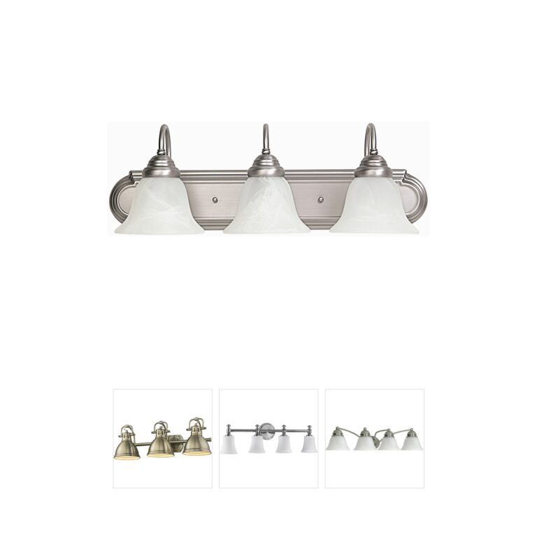 Capital Lighting Arthur 3-Light Matte Nickel Vanity with Faux Alabaster Glass