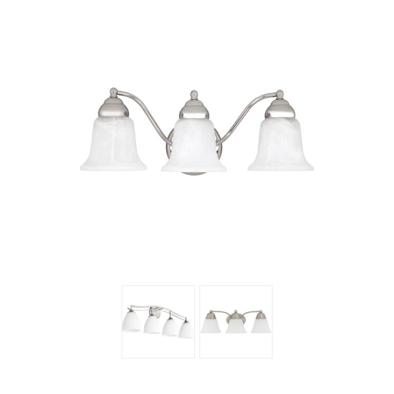 Capital Lighting Brady Chrome 3-Light Vanity with Faux Alabaster Glass