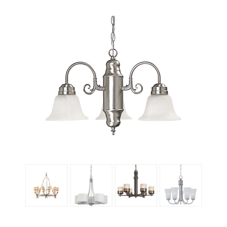 Capital Lighting David 3-Light Matte Nickel Chandelier with Faux Alabaster Glass
