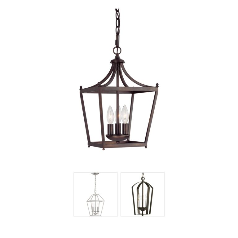 Capital Lighting Stanton 3-Light Burnished Bronze Foyer Pendant with Mist Scavo Glass