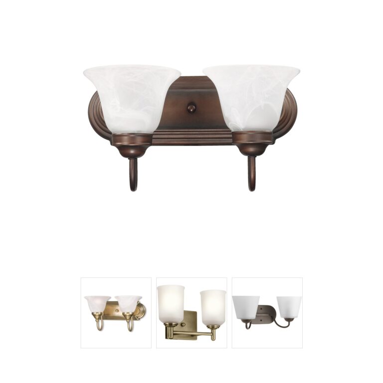Capital Lighting Arthur Burnished Bronze Faux Alabaster 2-Light Vanity