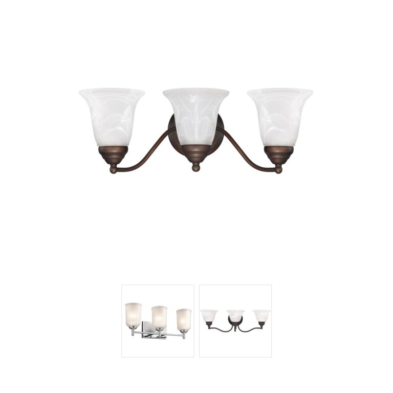 Capital Lighting Brady 3-Light Burnished Bronze Vanity with Faux Alabaster Glass
