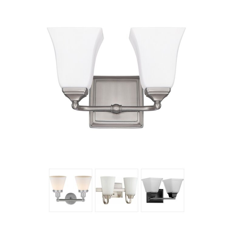 Capital Lighting Cade 2-Light Brushed Nickel Vanity Light with Soft White Glass